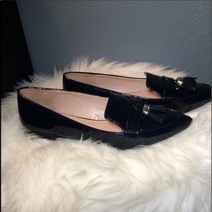 Woman's ZARA Trafaluc Navy Tassel Flat/Shoes